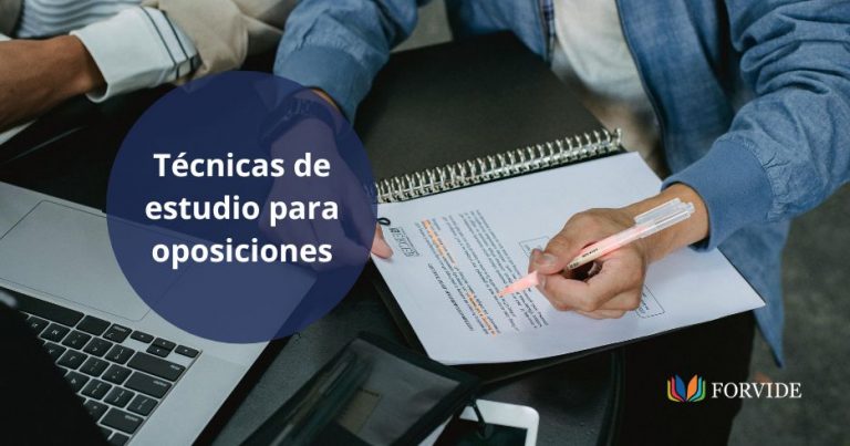 inicio 1 Metodología Forvide, técnicas de estudio para oposiciones